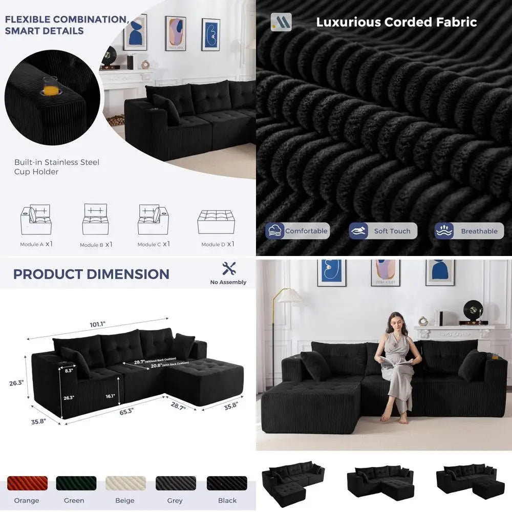 Cozy Cloud Sectional Sofa Couch