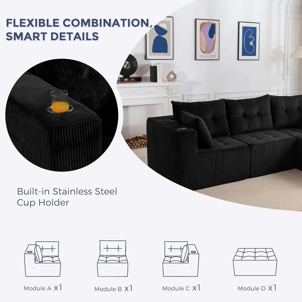 Cozy Cloud Sectional Sofa Couch