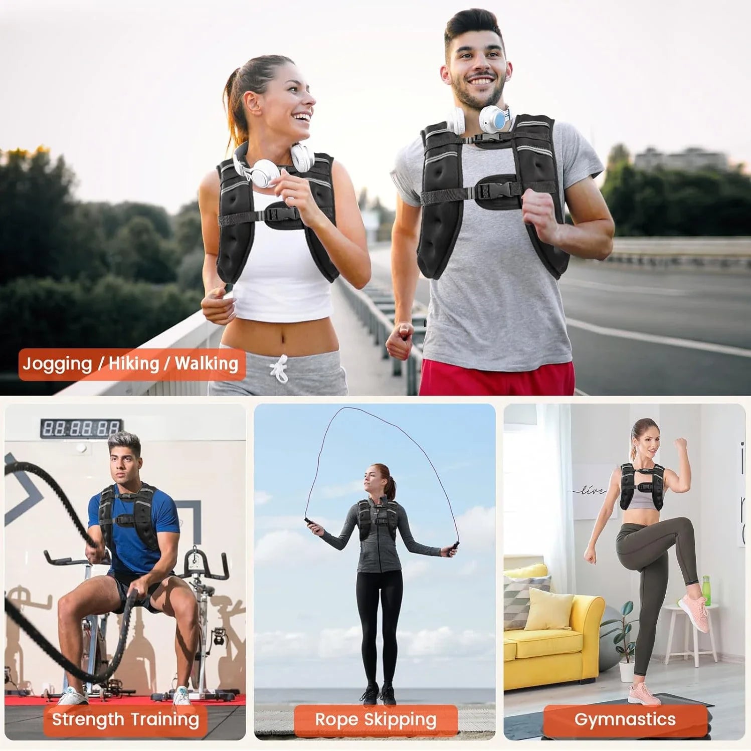 Adjustable Reflective Fitness Vest