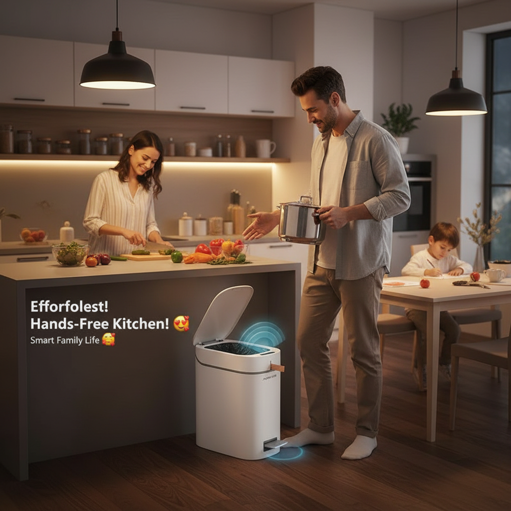 Smart Bathroom Trash Bin